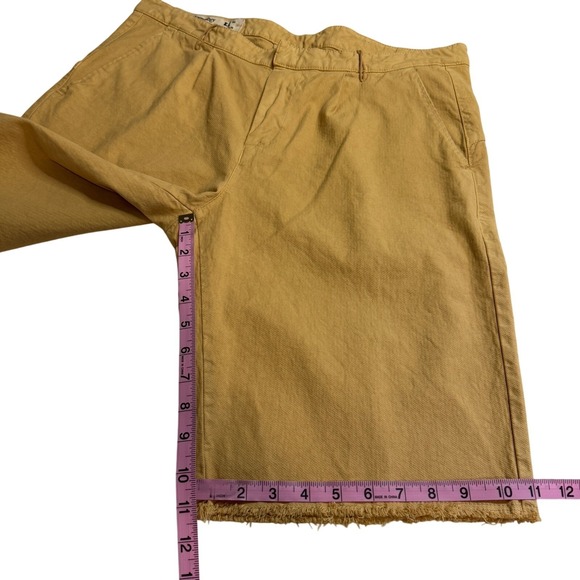 November Mens Khaki Shorts Size 34 Raw Hem Button Fly Casual Summer - Picture 10 of 10